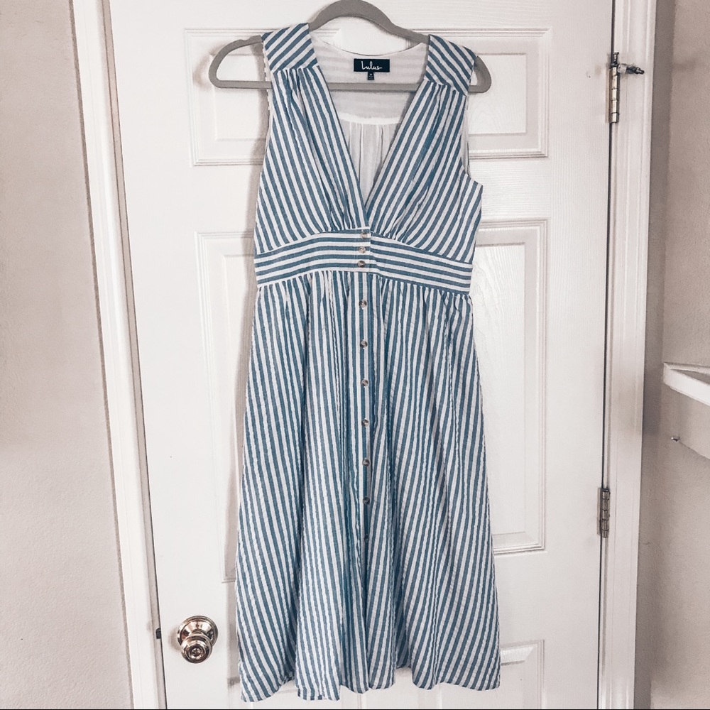 Lulus striped midi dress / Size M